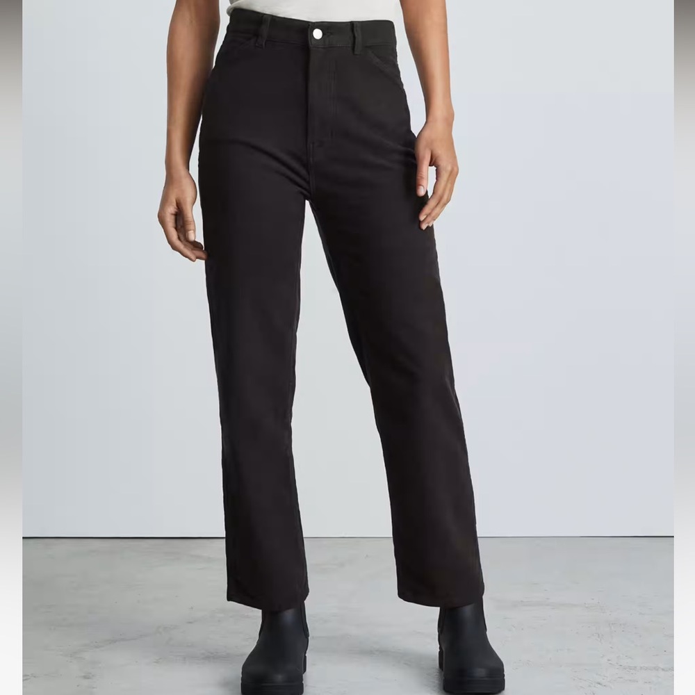 Everlane moleskin way-high pant in black size 4